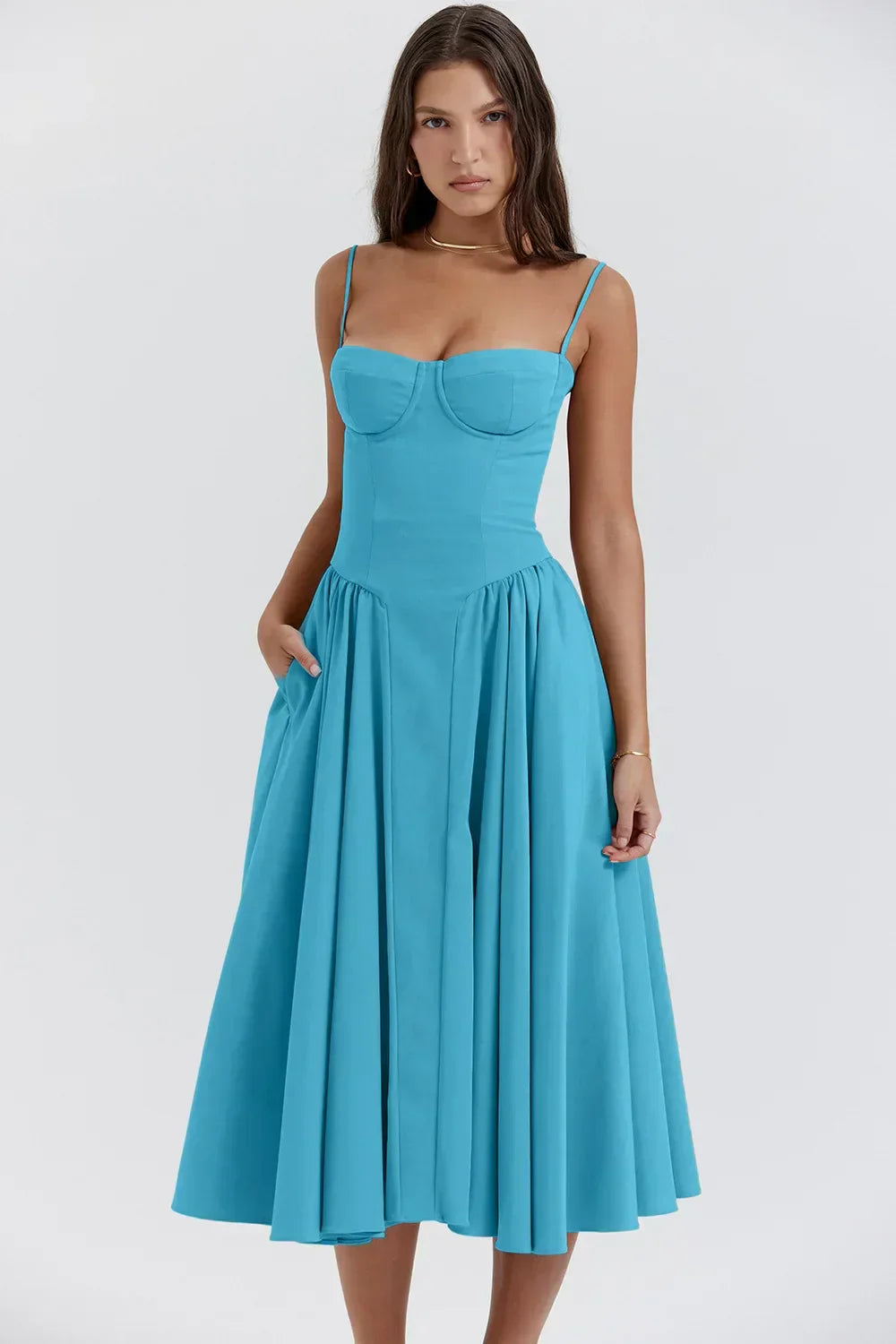 Elowen | Corset Midi Dress