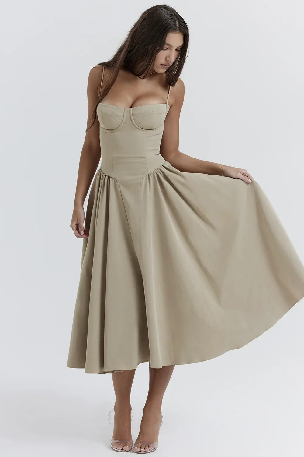 Elowen | Corset Midi Dress