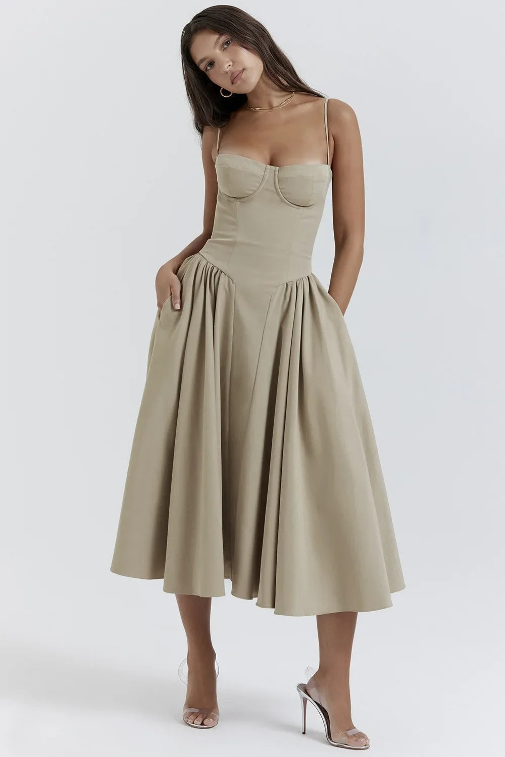 Elowen | Corset Midi Dress