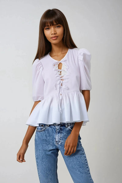 Camille | Tie-Front Blouse