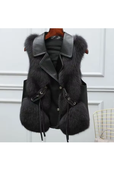 Thalia | Fur Vest Coat