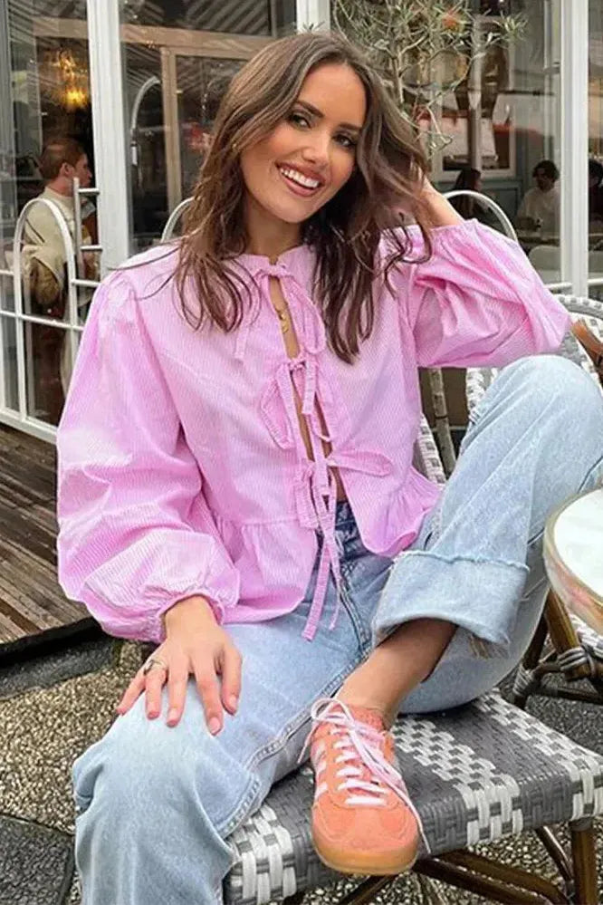 Camille | Tie-Front Blouse