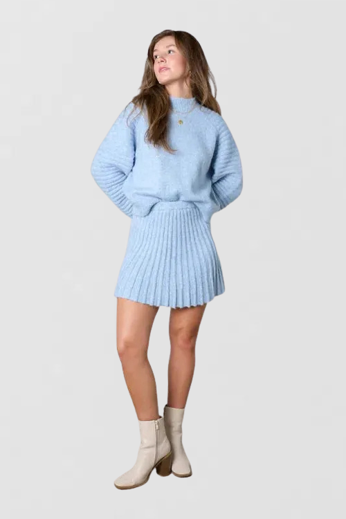 Elara | Pleated Sweater and Skirt