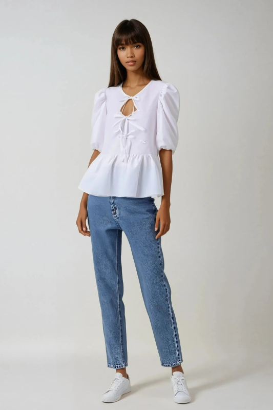 Camille | Tie-Front Blouse