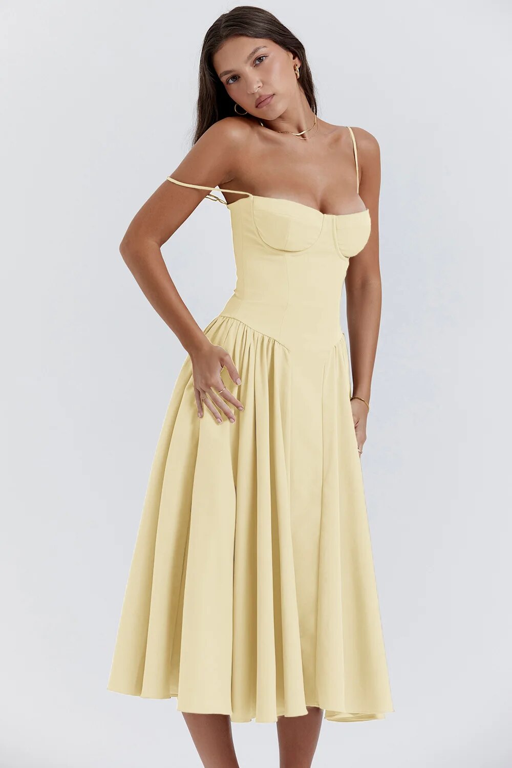 Elowen | Corset Midi Dress