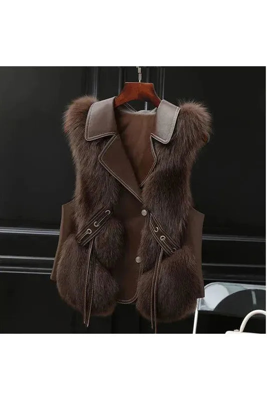 Thalia | Fur Vest Coat