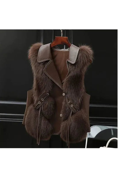 Thalia | Fur Vest Coat