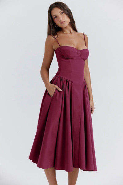 Elowen | Corset Midi Dress