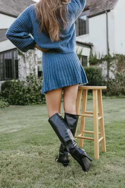 Elara | Pleated Sweater and Skirt